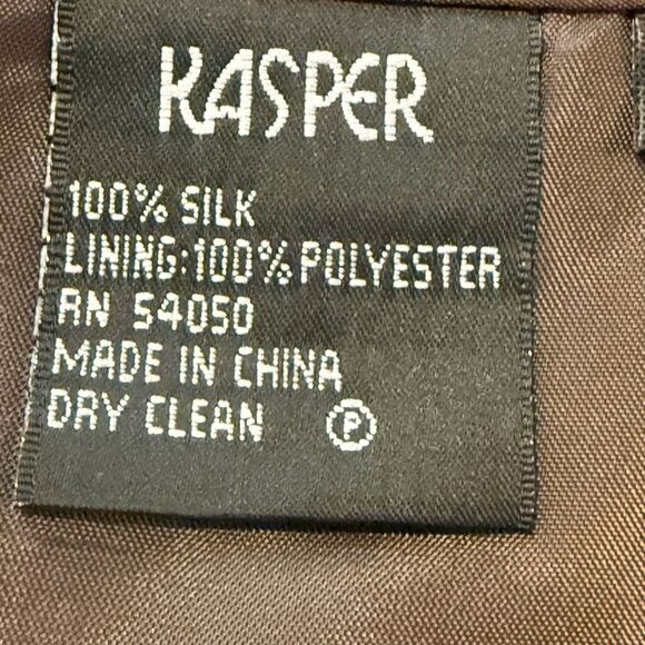 NWT Kasper Skirt Suit 100% Silk Size 16 Forest Multi 2-Piece Set Blazer & Skirt - Picture 11 of 16